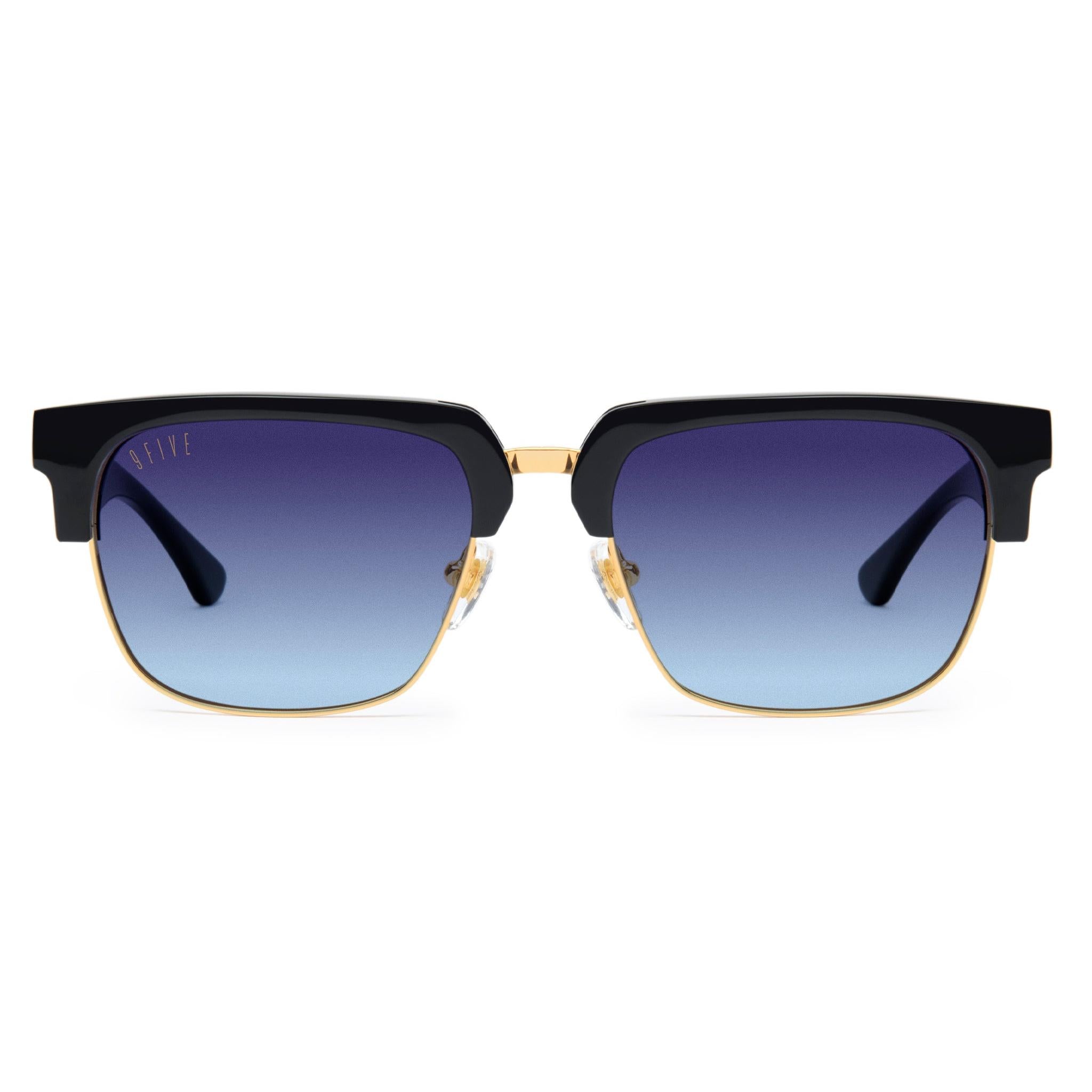 9FIVE Belmont Midnight Gradient & 24K Gold Sunglasses — front [g:midnight-gradient s:all o:1]
