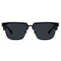 Black sunglasses with gold frames on a white background
[g:black s:all o:1]