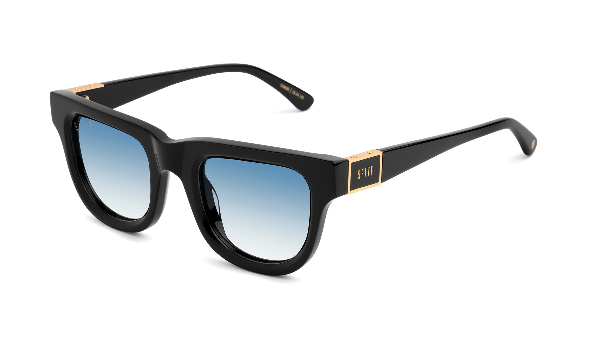 9Five Royals Black & 24K Gold XL - Flash Diamond Sunglasses