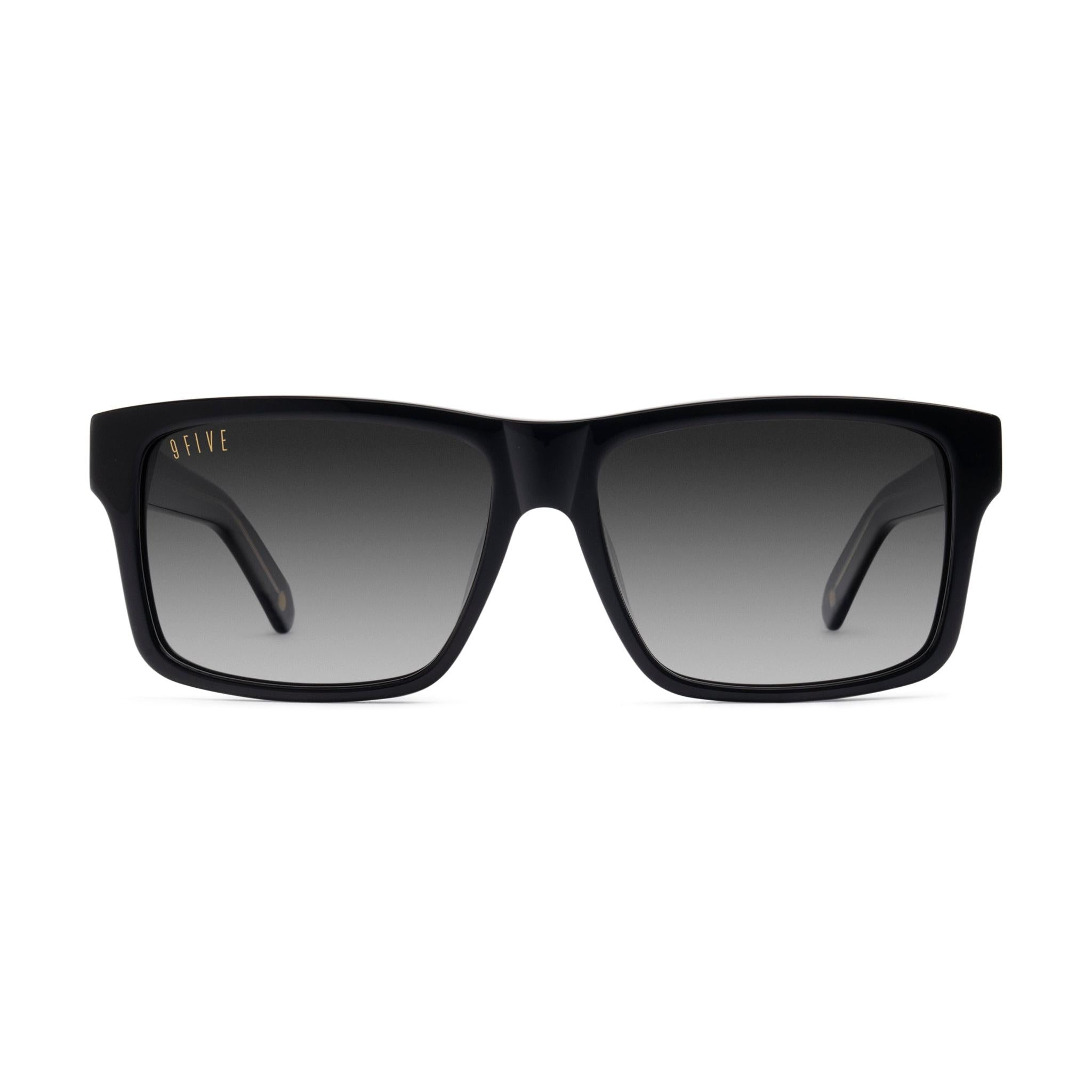 9FIVE Caps Black Gradient & 24K Gold Sunglasses — front [g:black-gradient s:all o:1]