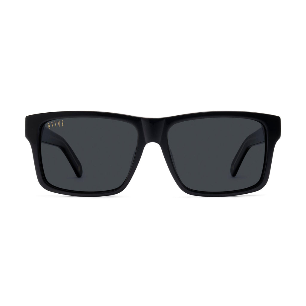 9FIVE Caps Black & 24K Gold Sunglasses — front [g:black s:all o:1]