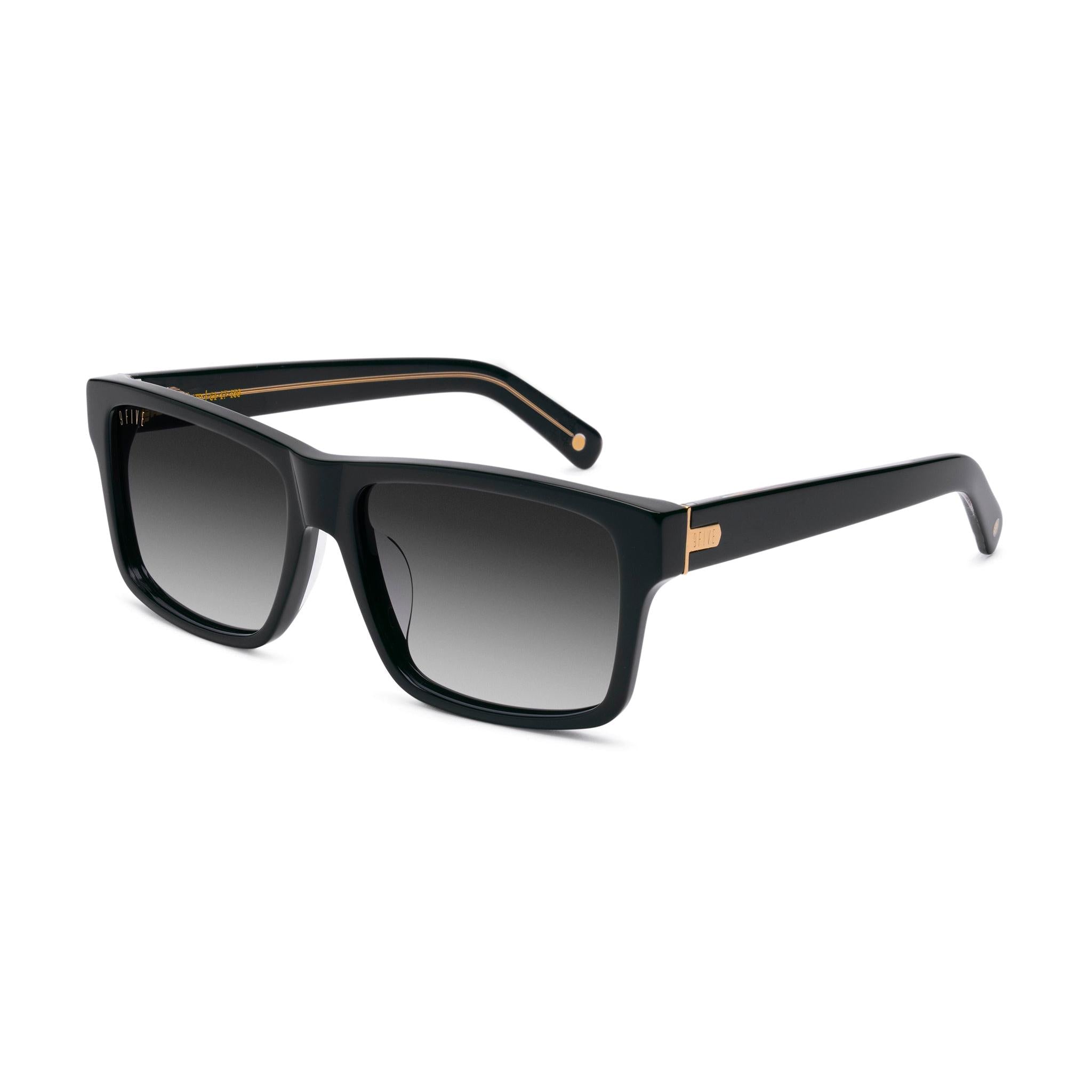 9FIVE Caps Black Gradient & 24K Gold Sunglasses — side [g:black-gradient s:all o:2]