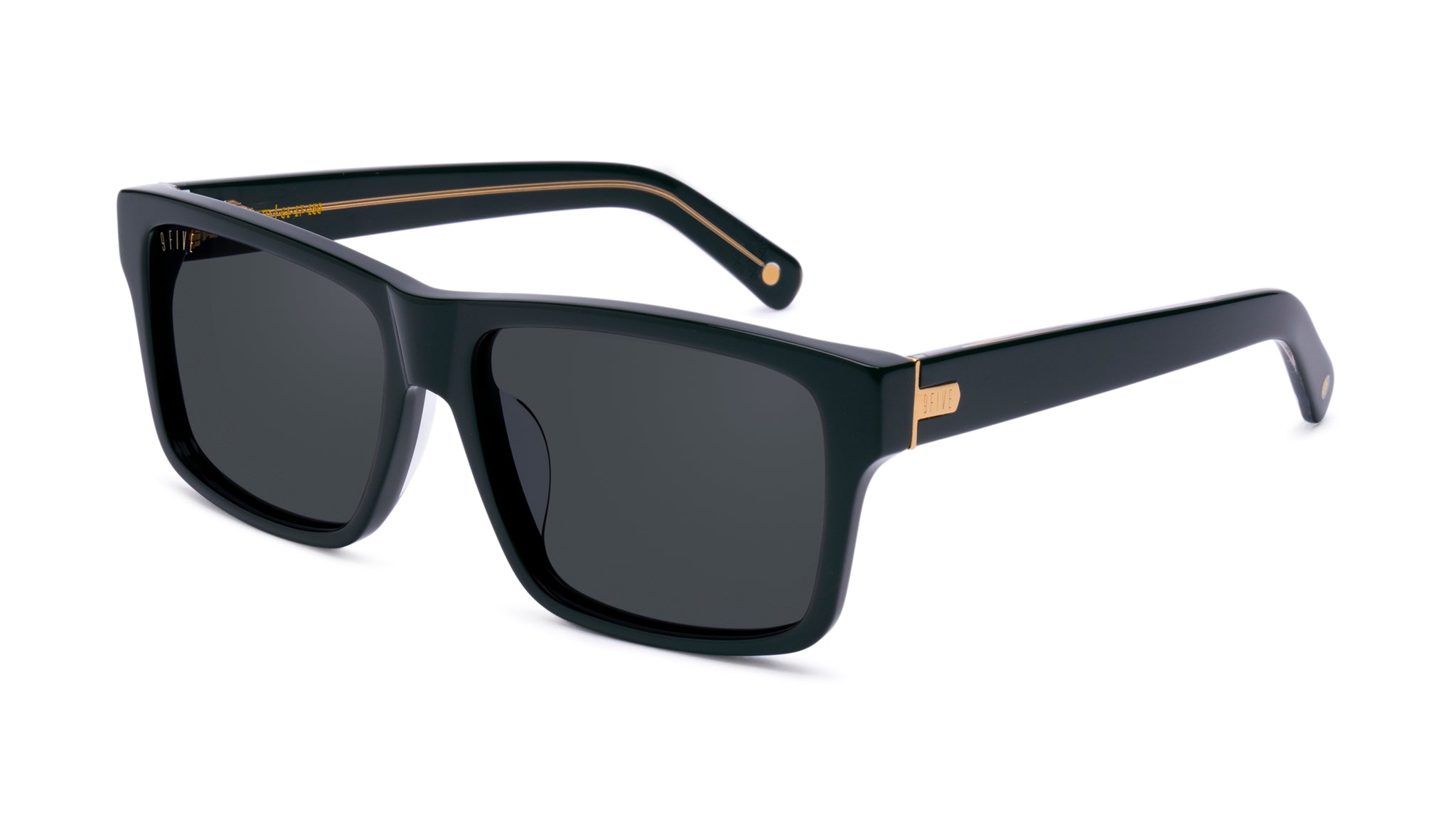 Diego XL Black & 24K Gold Sunglasses