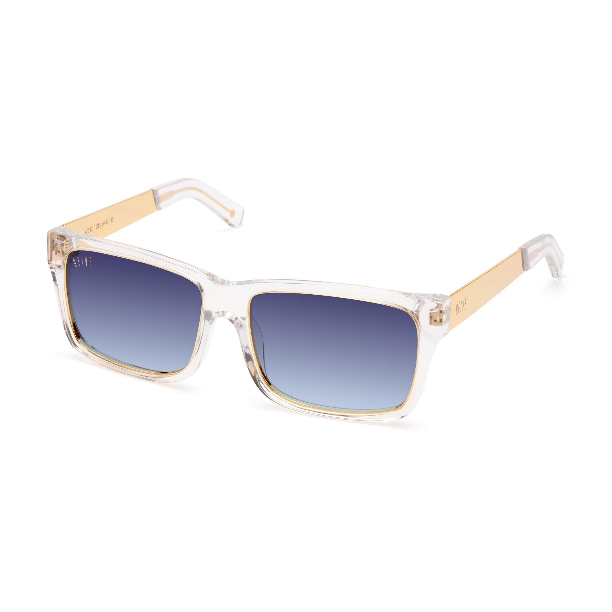 9FIVE Caps LX Crystal & 24K Gold Midnight Gradient Sunglasses — side [g:midnight-gradient s:all o:2]