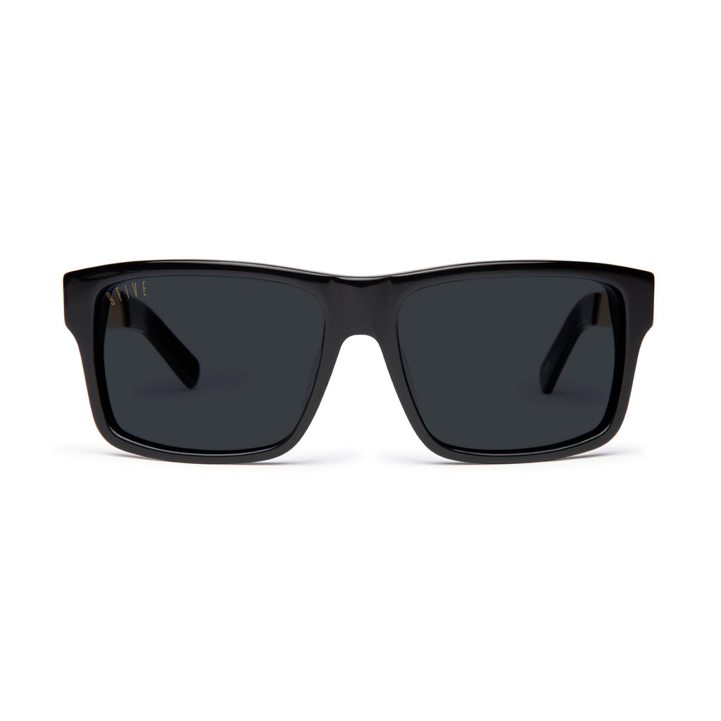 9FIVE Caps LX Black & 24K Gold Sunglasses — front [g:black s:all o:1]