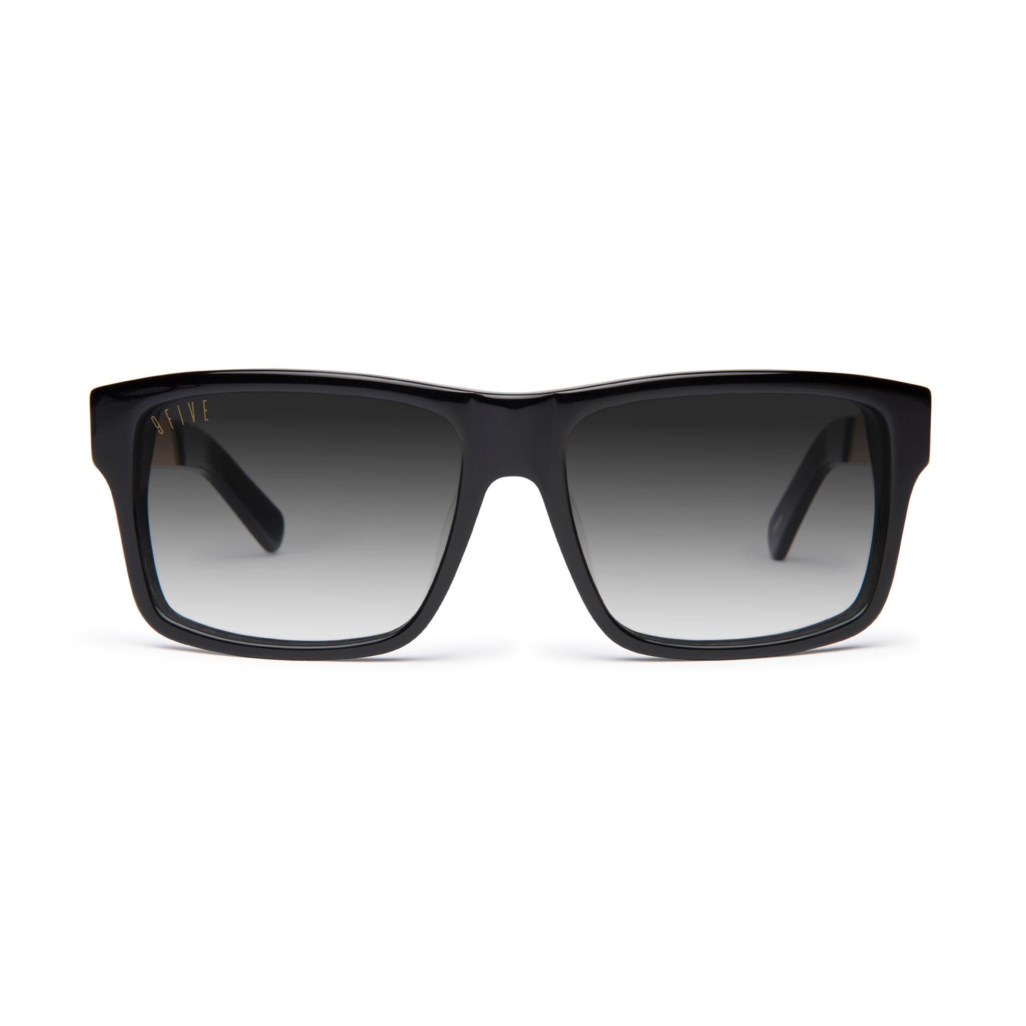 9FIVE Caps LX Black Gradient & 24K Gold Sunglasses — front [g:black-gradient s:all o:1]