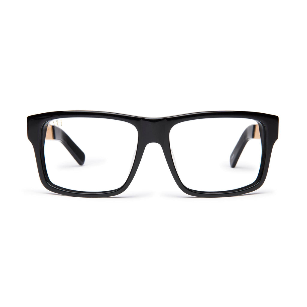 9FIVE Caps LX Black & 24K Gold Clear Lens Glasses Rx