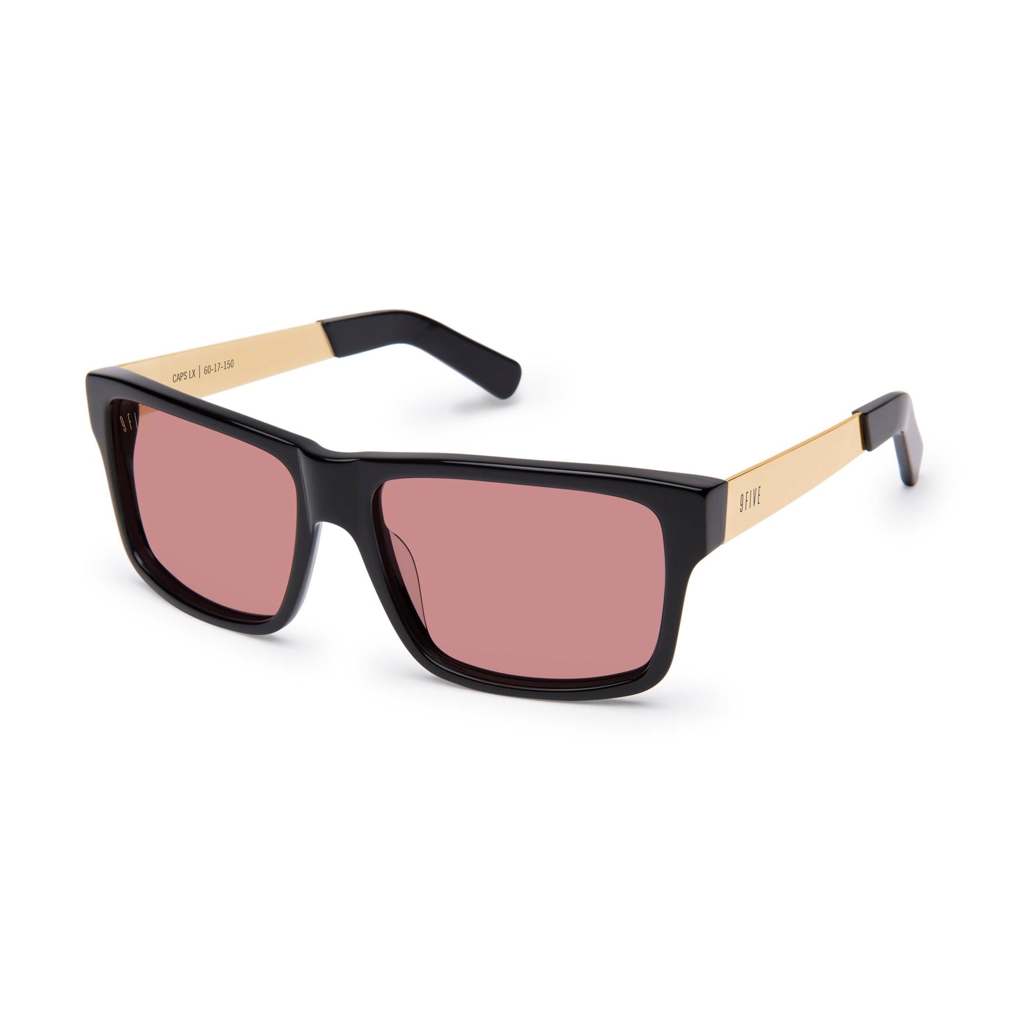 9FIVE Caps LX Pink & 24K Gold Sunglasses — side [g:pink s:all o:2]
