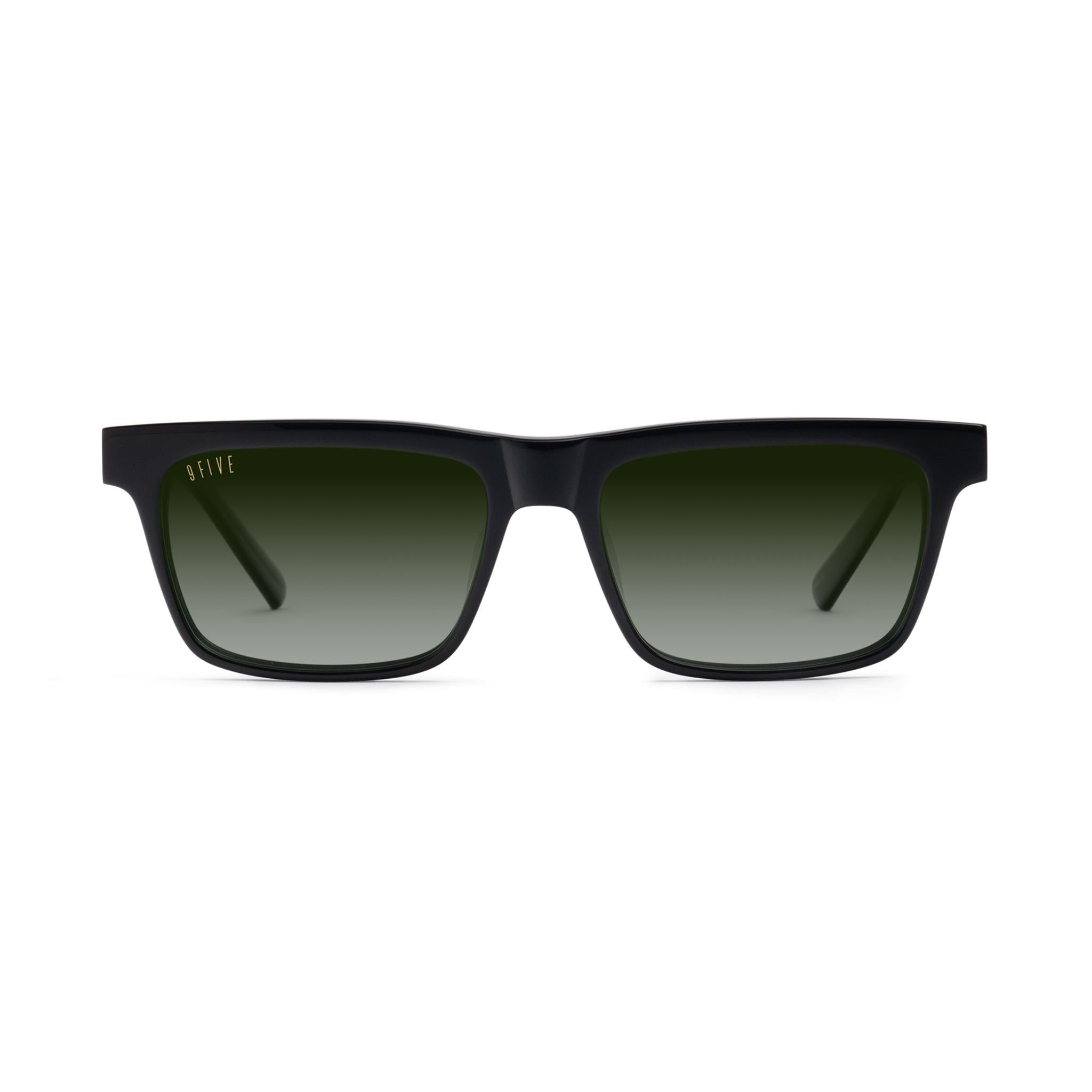 9FIVE Cove Green Gradient & 24K Gold Sunglasses — Regular fit, front [g:green-gradient s:reg o:1]