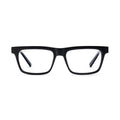 9FIVE Cove Black & 24K Gold Clear Lens Glasses — front [g:all s:reg o:1]
