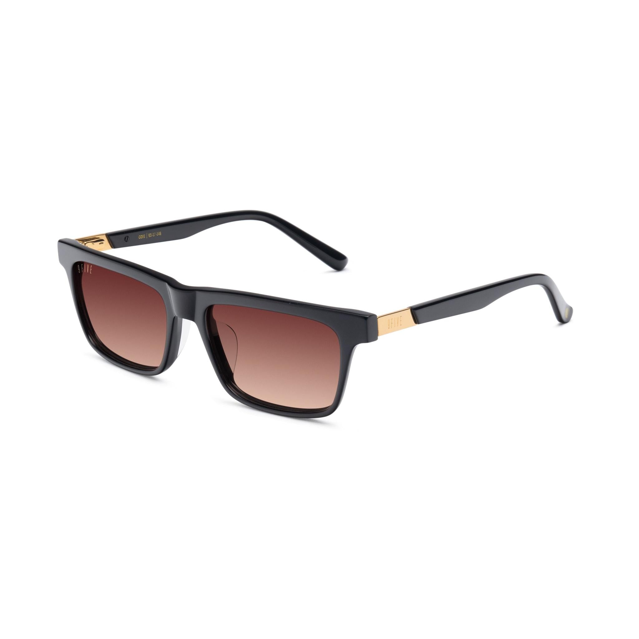 9FIVE Cove Rum Gradient & 24K Gold Sunglasses — Regular fit, side [g:rum-gradient s:reg o:2]