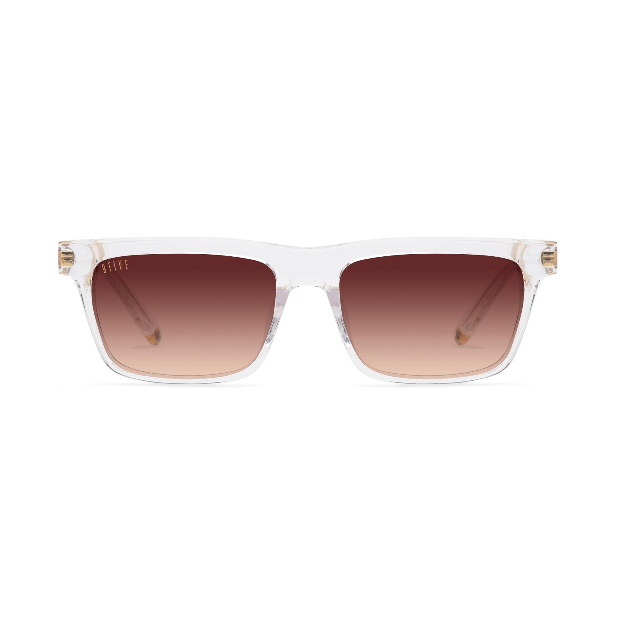 9FIVE Cove Crystal Rum Gradient Sunglasses — front [g:rum-gradient s:reg o:1]