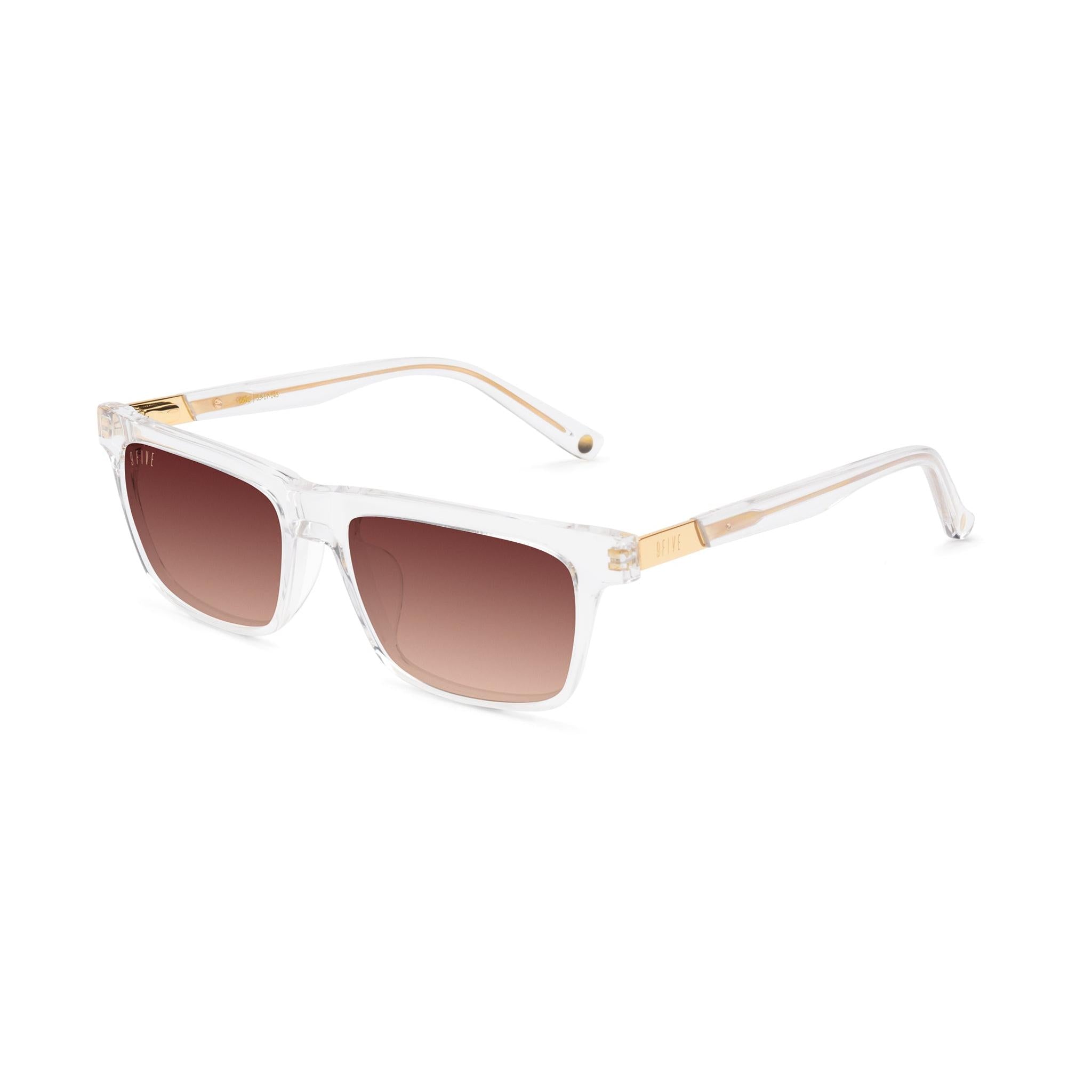 9FIVE Cove Crystal Rum Gradient Sunglasses — side [g:rum-gradient s:reg o:2]