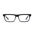 9FIVE Cove Black & 24K Gold Clear Lens Glasses — XL front [g:all s:xl o:1]