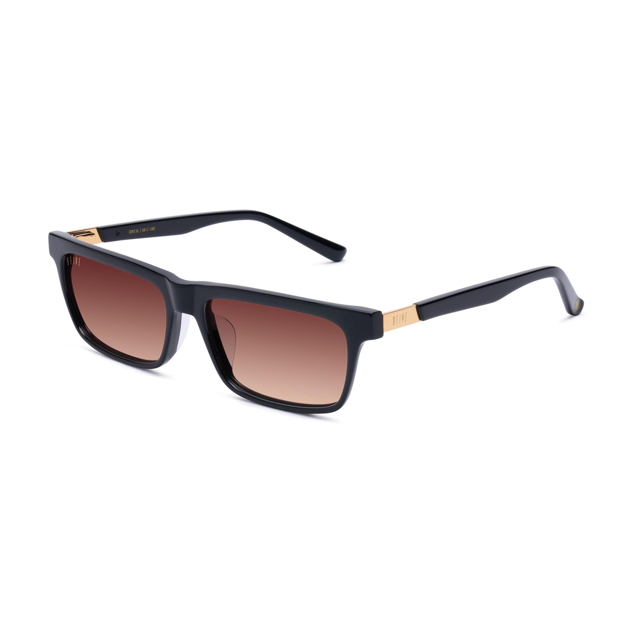 9FIVE Cove Rum Gradient & 24K Gold Sunglasses — XL fit, side [g:rum-gradient s:xl o:2]
