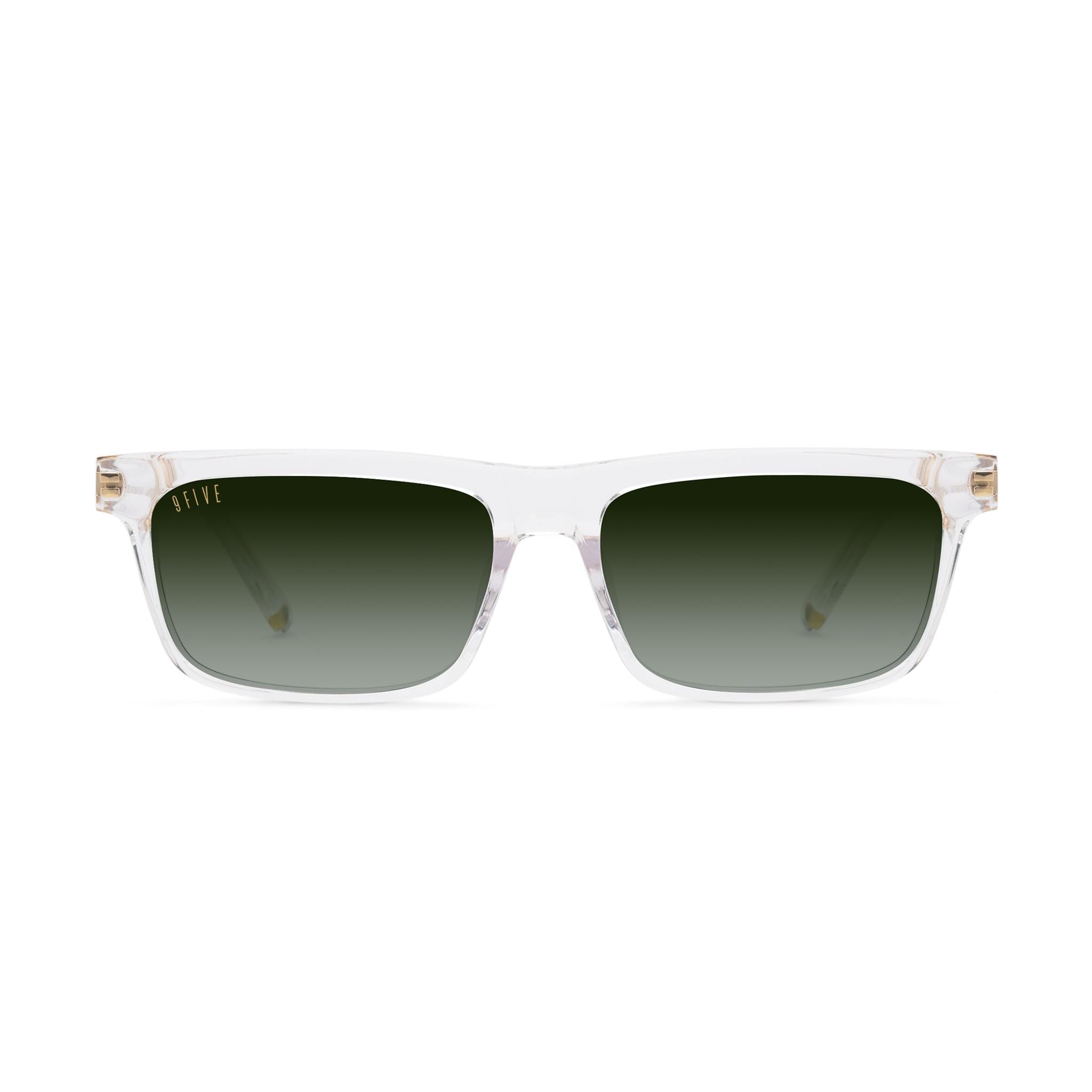 9FIVE Cove Crystal Green Gradient Sunglasses — XL front [g:green-gradient s:xl o:1]