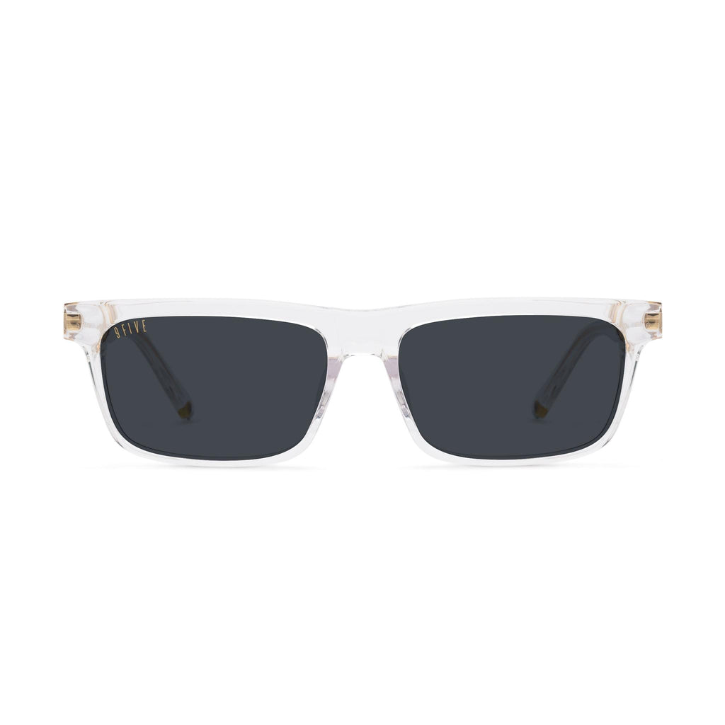 9FIVE Cove Crystal Black Sunglasses — XL front [g:black s:xl o:1]