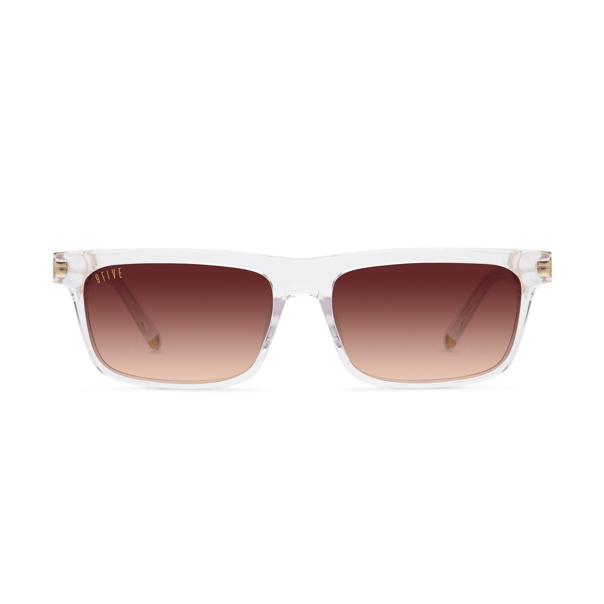 9FIVE Cove Crystal Rum Gradient Sunglasses — XL front [g:rum-gradient s:xl o:1]
