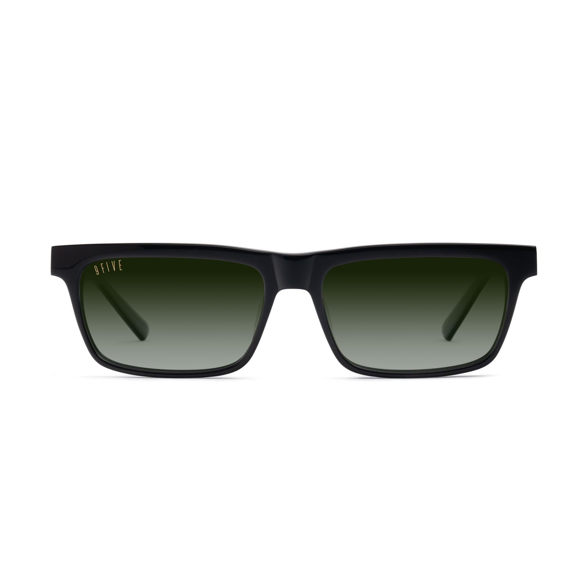 9FIVE Cove Green Gradient & 24K Gold Sunglasses — XL fit, front [g:green-gradient s:xl o:1]