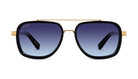 9FIVE Crowns Black & 24K Gold - Midnight Blue Gradient Sunglasses