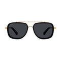 9FIVE Crowns Black & 24K Gold Sunglasses — front [g:black s:all o:1]
