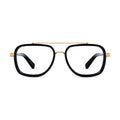 9FIVE Crowns Black & 24K Gold Clear Lens Glasses Rx