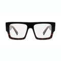 Oversized black and tortoiseshell clear lens glasses [g:clear s:all o:1]