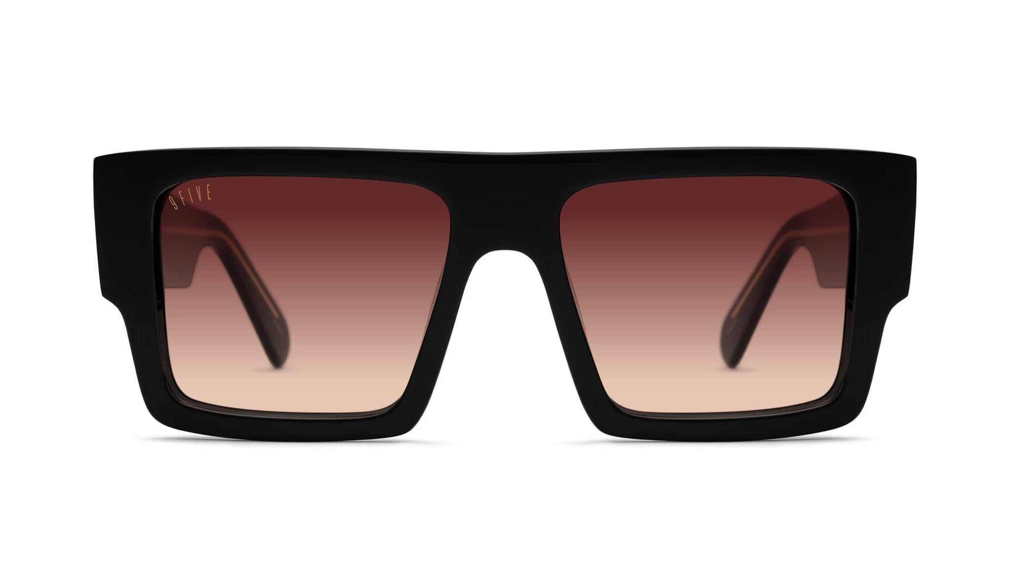 9FIVE Diego Black & 24K Gold - Sienna Gradient Sunglasses