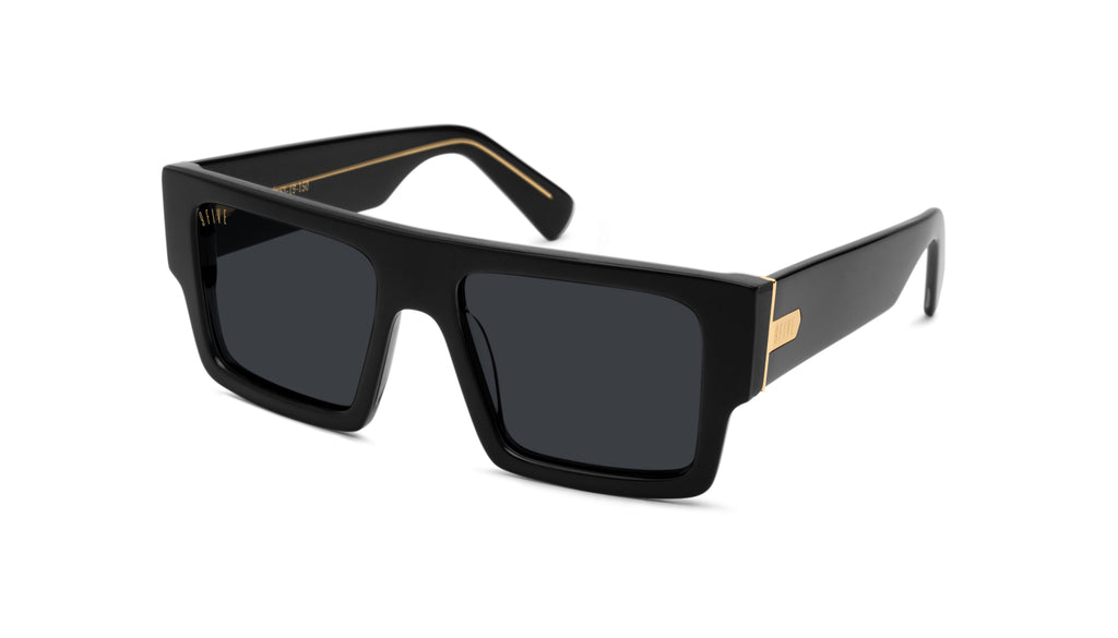 9FIVE Diego Black & 24K Gold Sunglasses