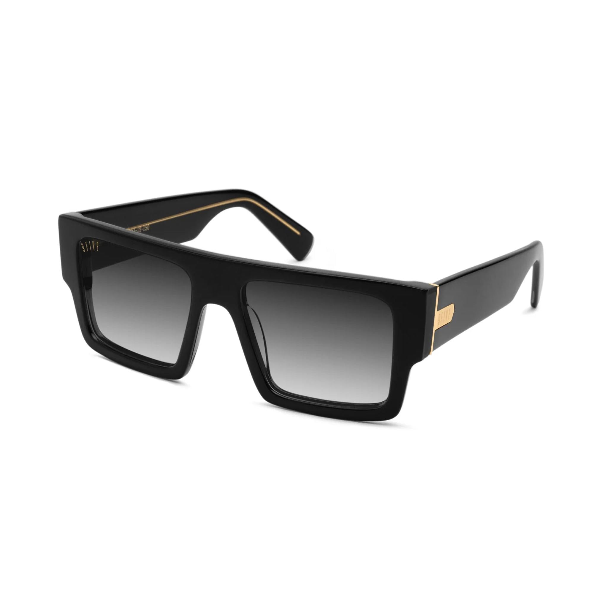 9FIVE Diego Black Gradient & 24K Gold Sunglasses — Regular fit, side [g:black-gradient s:reg o:2]