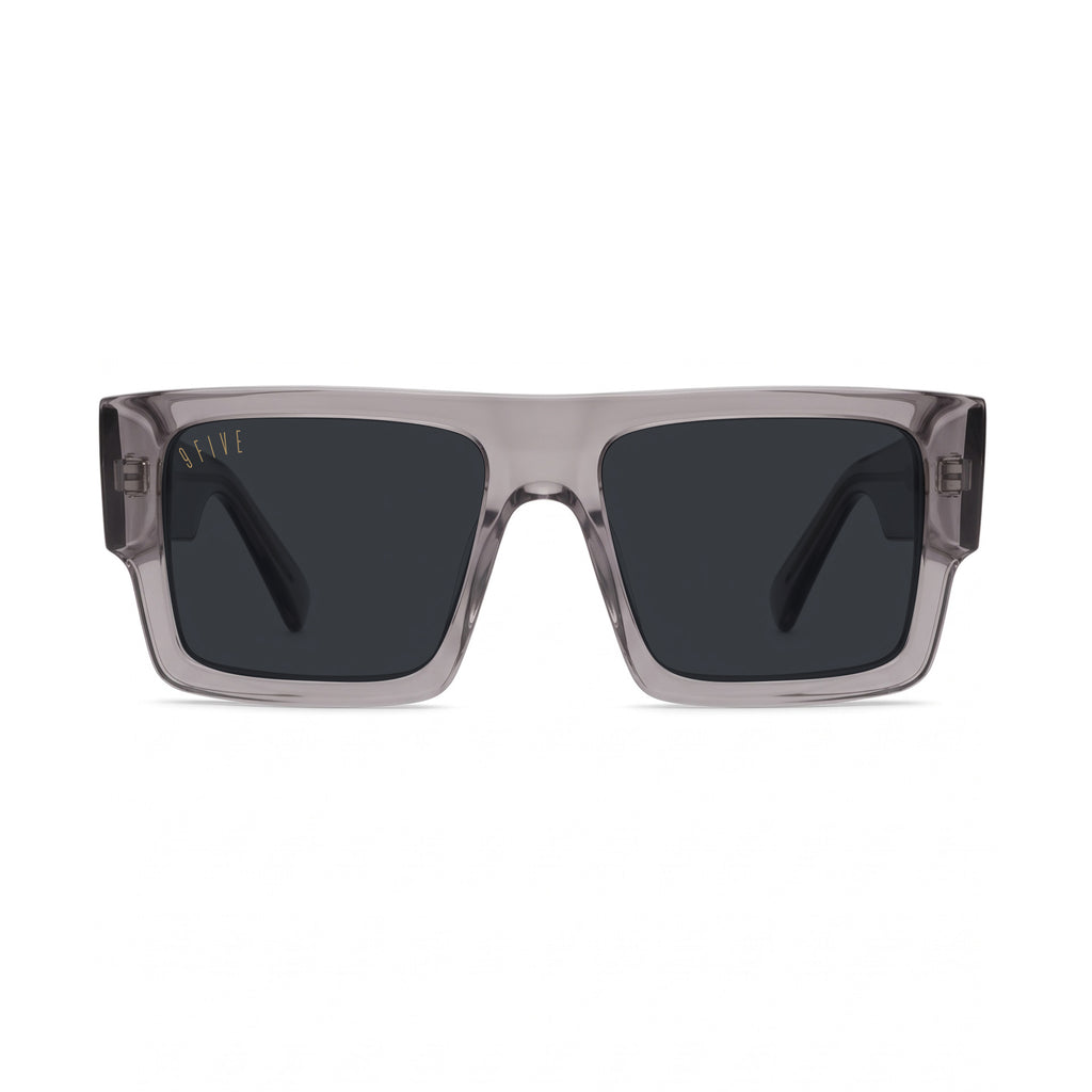 Transparent smoke grey sunglasses on a white background
[g:black s:all o:1]