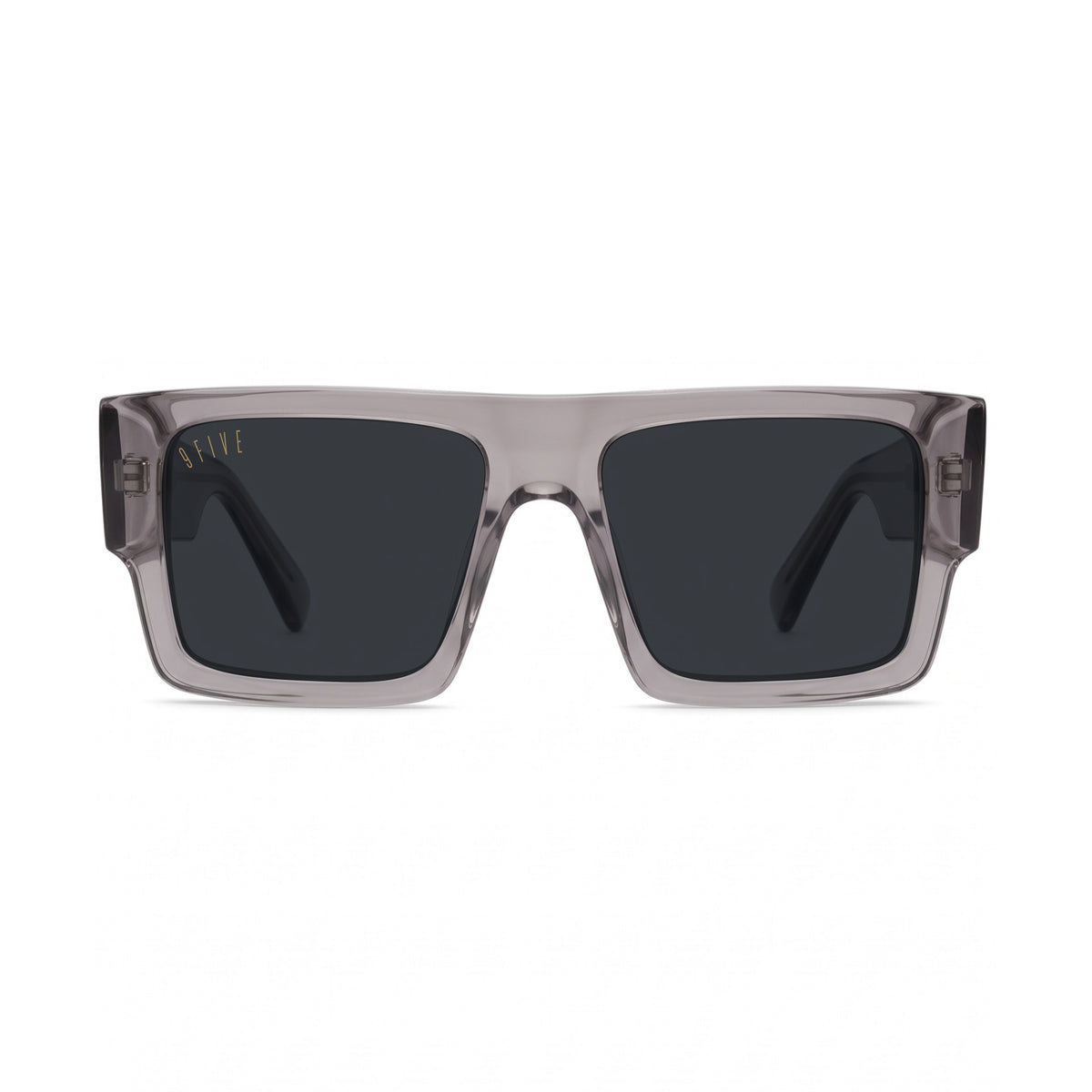 Transparent smoke grey sunglasses on a white background
[g:black s:all o:1]