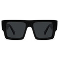 9FIVE Diego Black & 24K Gold Sunglasses — XL fit, front [g:black s:xl o:1]