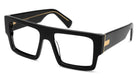 Diego XL Black & 24K Gold Clear Lens Glasses