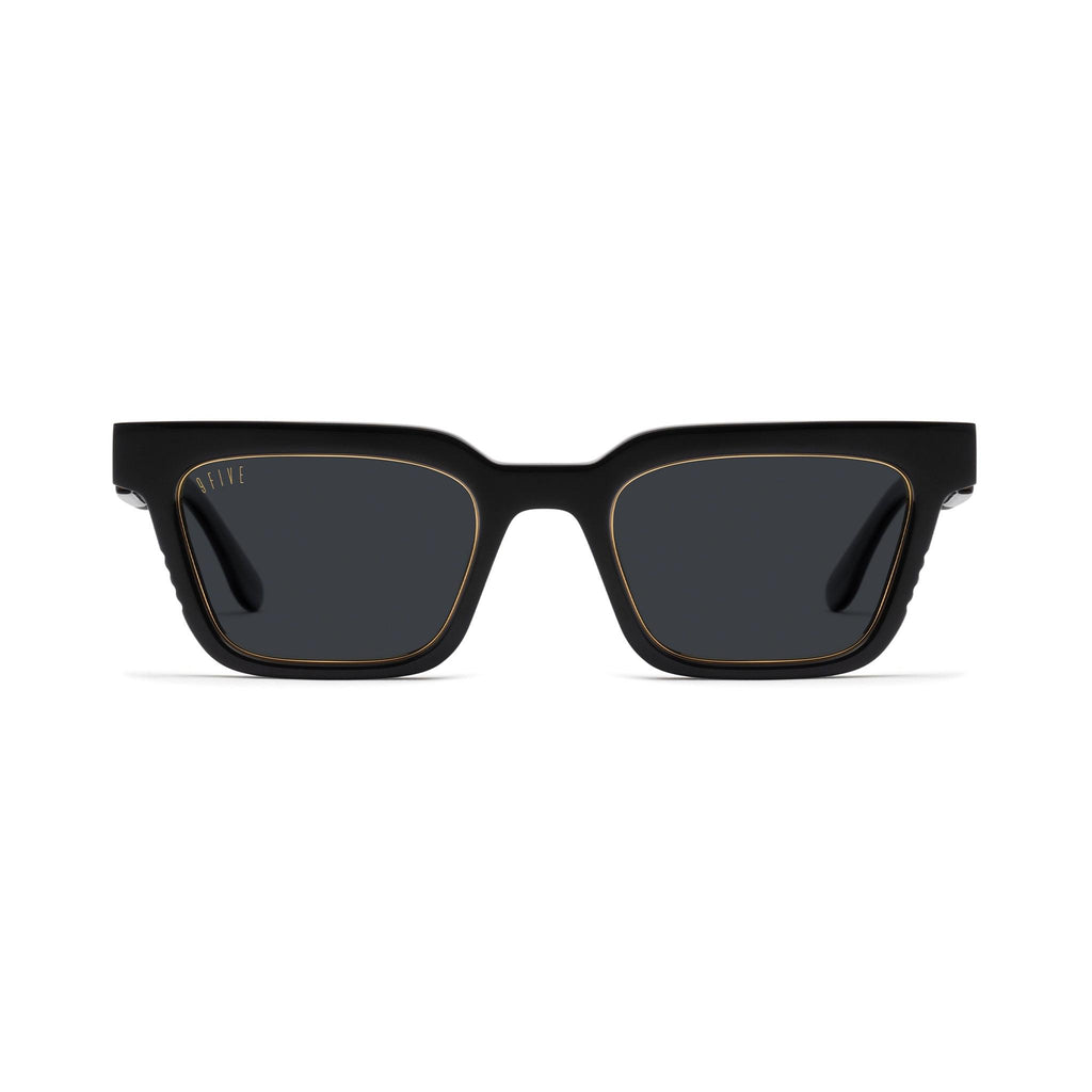 9FIVE EM4 Black & 24K Gold Sunglasses Rx — front [g:all s:reg o:1]