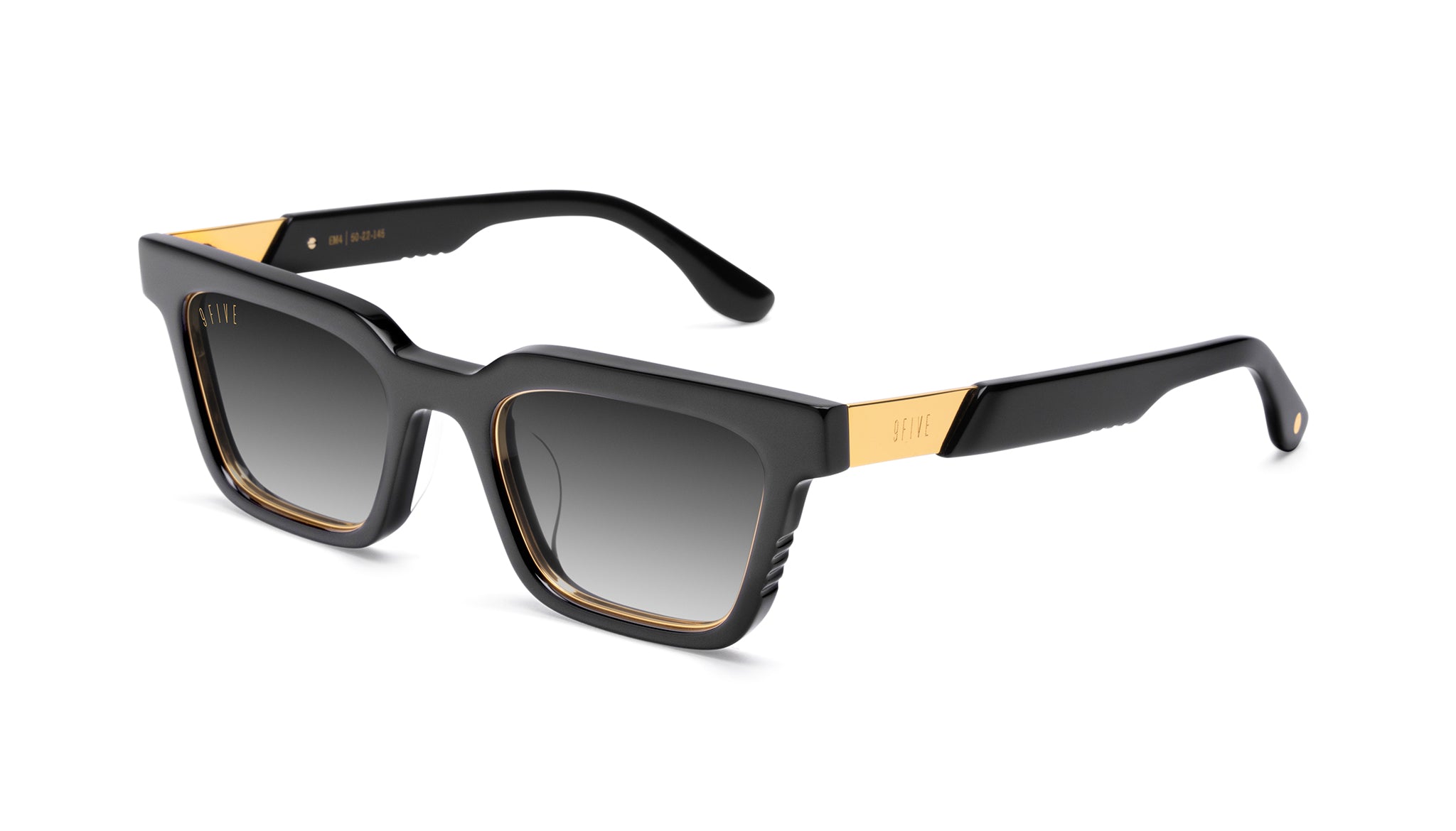 9FIVE EM4 Black & 24K Gold - Gradient Sunglasses
