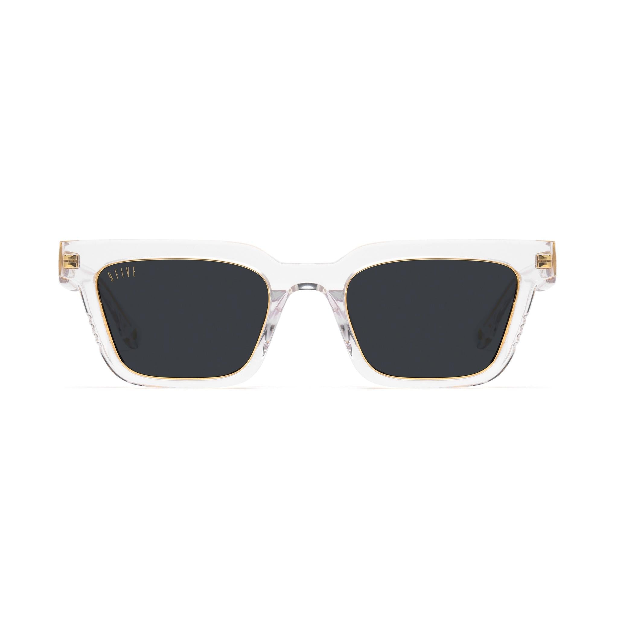 9FIVE EM4 Crystal & 24K Gold Sunglasses Rx — front [g:all s:reg o:1]
