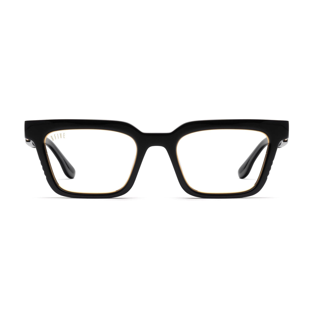 9FIVE EM4 XL Black & 24K Gold Clear Lens