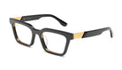 9FIVE EM4 XL Black & 24K Gold Clear Lens Glasses Rx