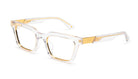 9FIVE EM4 XL Crystal & 24K Gold Clear Lens Glasses Rx