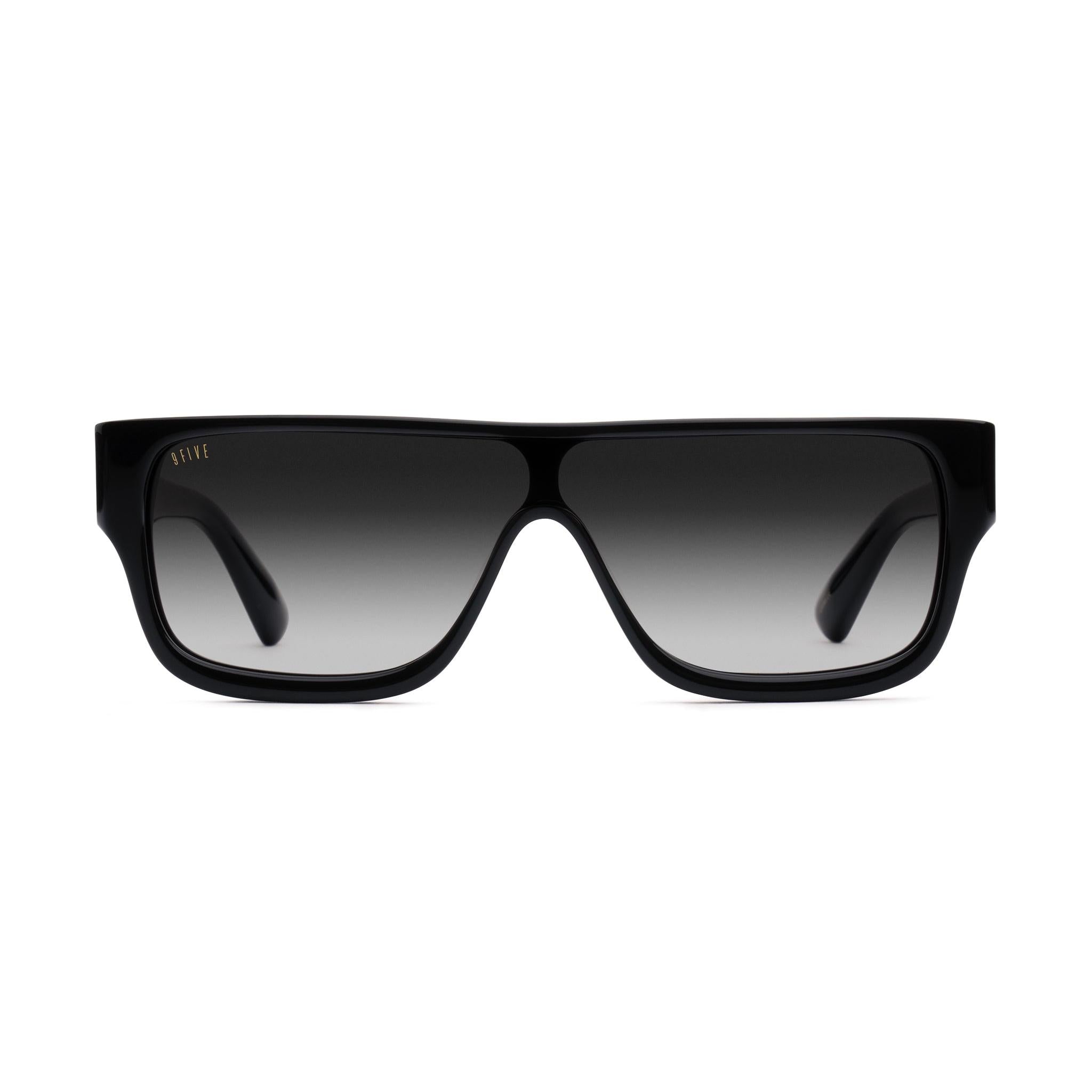 9FIVE Icon Black Gradient & 24K Gold Sunglasses — front [g:black-gradient s:all o:1]