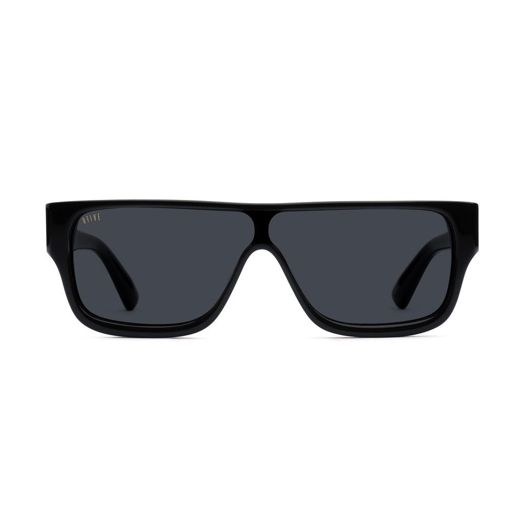9FIVE Icon Black & 24K Gold Sunglasses — front [g:black s:all o:1]