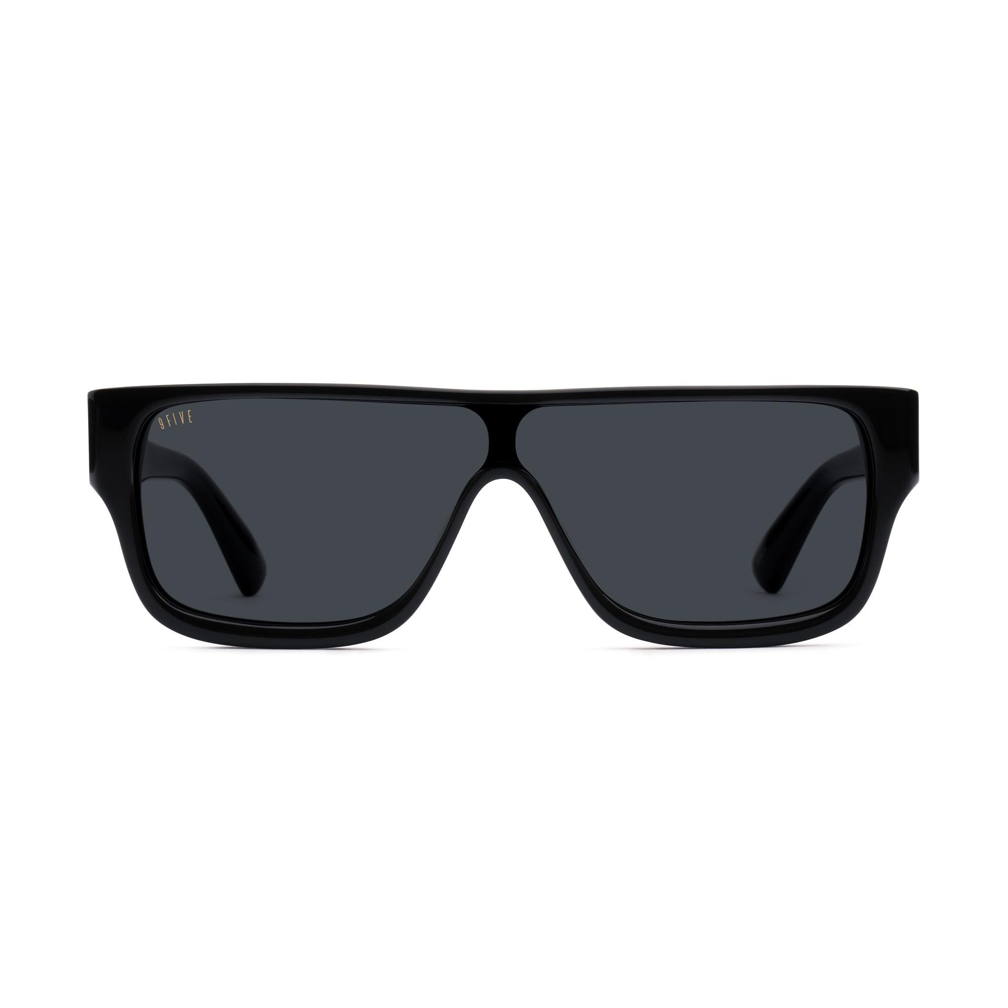 9FIVE Icon Black & 24K Gold Sunglasses — front [g:black s:all o:1]