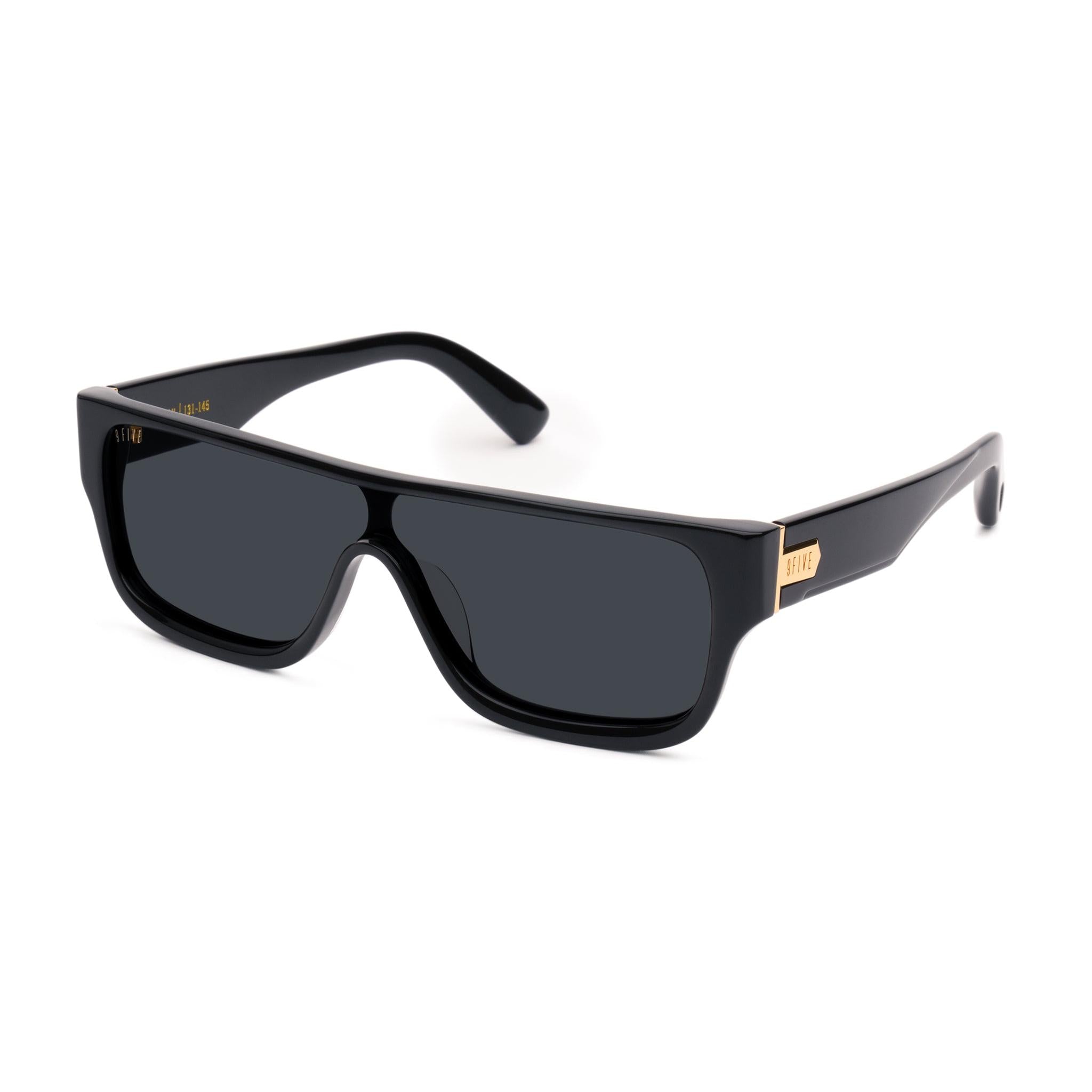 9FIVE Icon Black & 24K Gold Sunglasses — side [g:black s:all o:2]