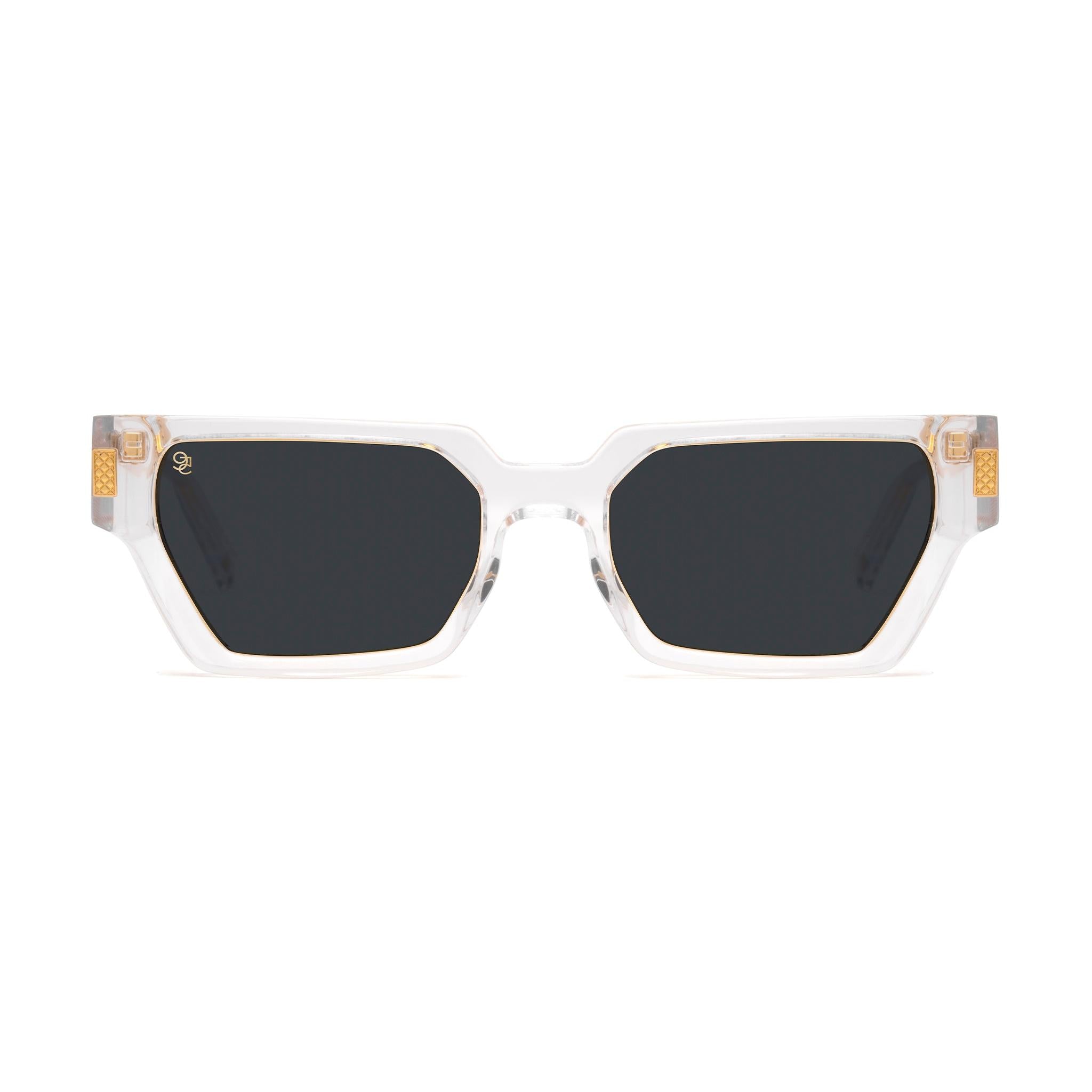 9FIVE Locks Crystal & 24K Gold Sunglasses Rx — front [g:all s:reg o:1]