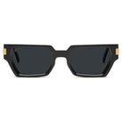 9FIVE Locks Black & 24K Gold XL Sunglasses