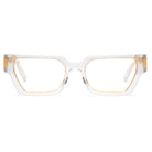9FIVE Locks XL Crystal & 24K Gold Clear Lens Glasses
