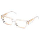 9FIVE Locks XL Crystal & 24K Gold Clear Lens Glasses