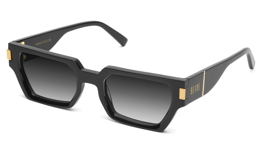 9FIVE Locks Black & 24K Gold - Gradient XL Sunglasses