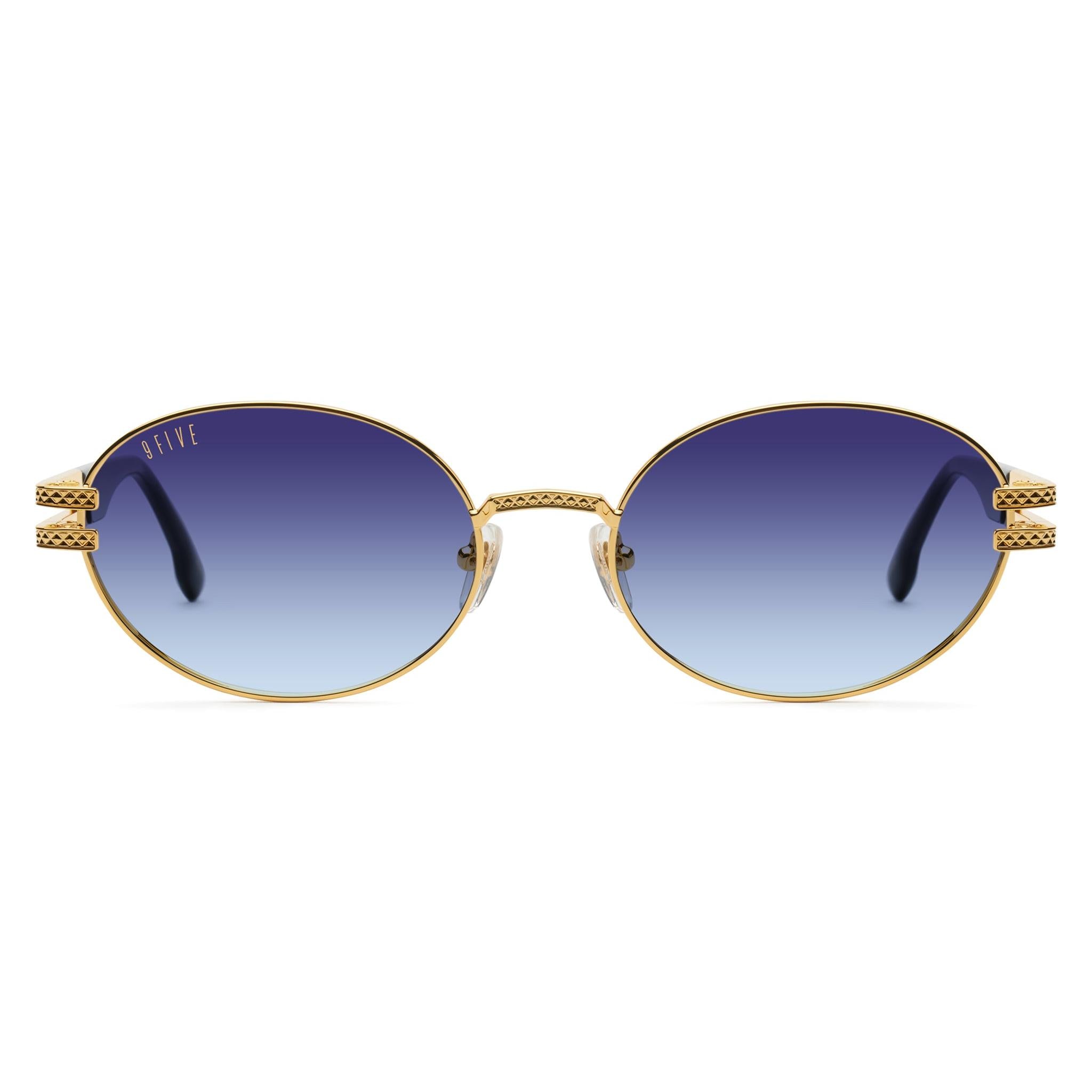9FIVE Lotus Midnight Gradient & 24K Gold Sunglasses — XL fit, front [g:midnight-gradient s:xl o:1]